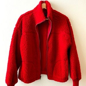 Red color woolen jacket